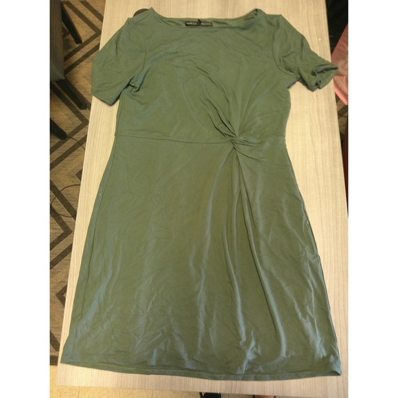 White House Black Market Dresses & Skirts - White House Black Market Sheath Dress‎ Womens Medium Green Excellent Side Knot